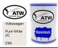 Preview: Volkswagen, Pure White 2C, C9A: 500ml Lackdose, von ATW Autoteile West.